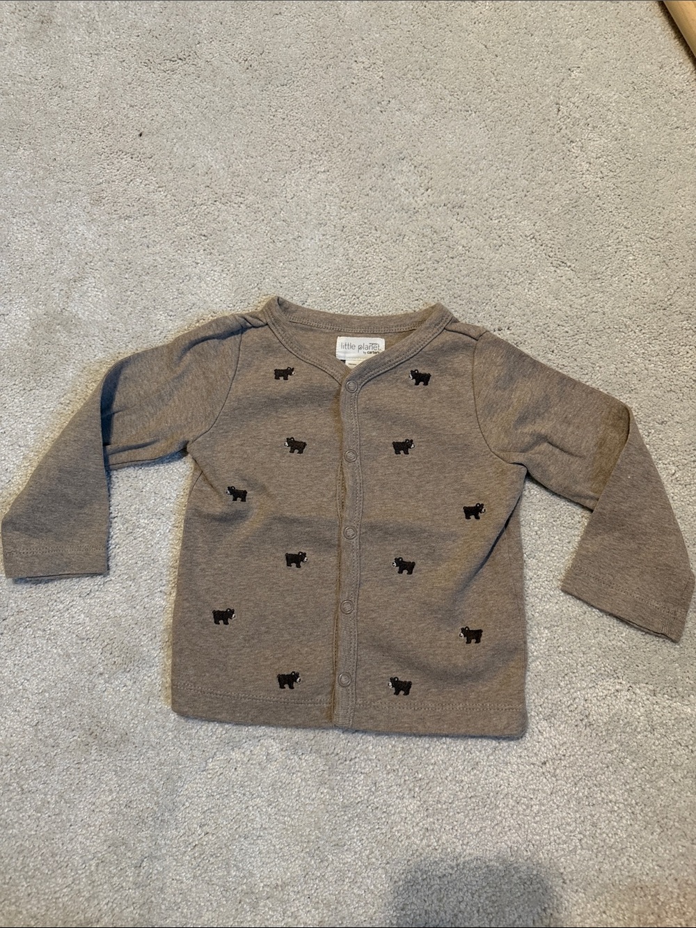 Little brown bear Tan Kids Cardigan